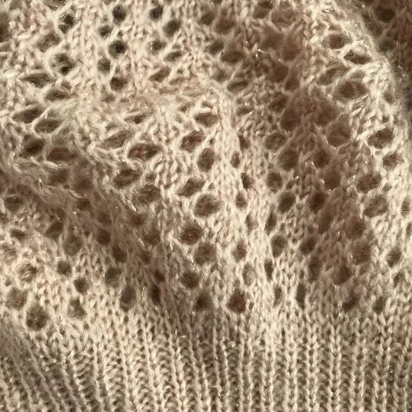 NWT Collection 18, Pitti Rose (Dusty Pink) Glitter Lace Knit Beret, Women, OS - Picture 3 of 4